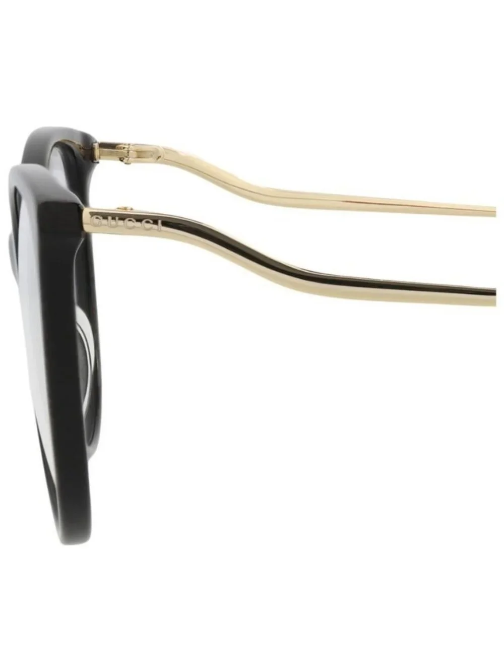 New Gucci Womens Cat Eye Black Gold Transparent Fashion Designer Eyeglasses